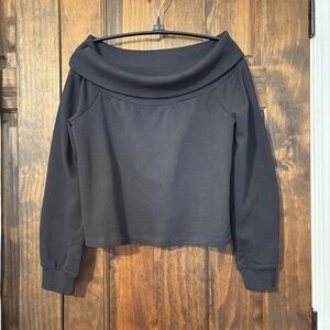 ASOS Black Off-the-Shoulder Crop Sweater​